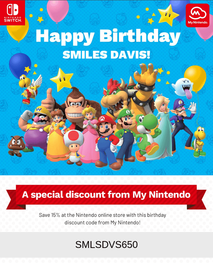Email from Nintendo