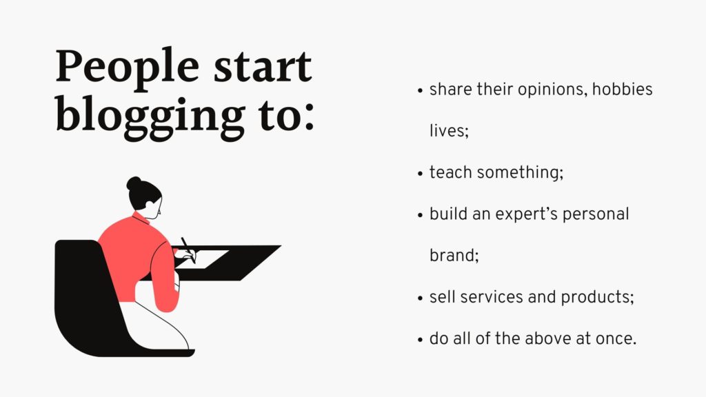 why People start blogging 