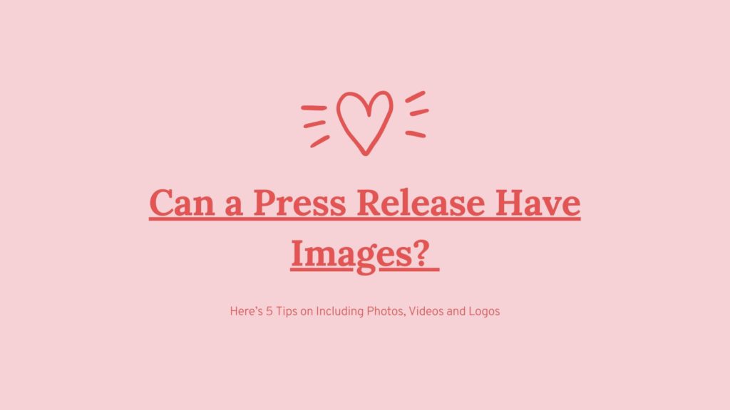Press release with images