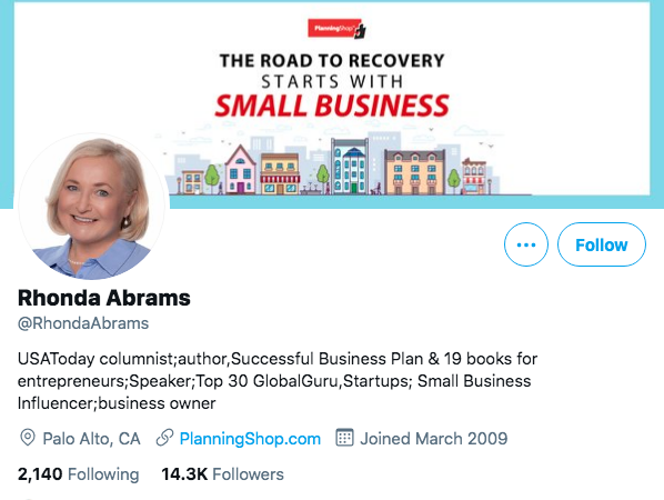 Top Business Journalists Rhonda Abrams.