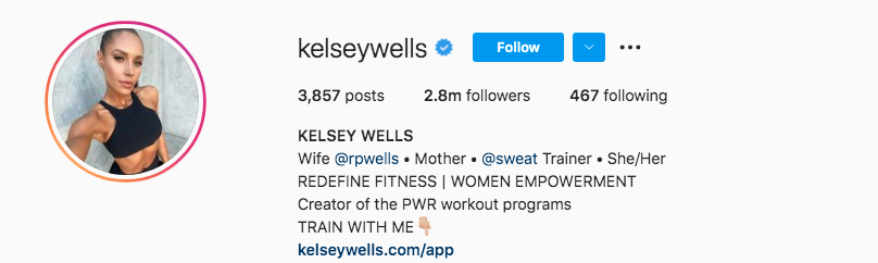 Kelsey Wells, Los Angeles, Kalifornien, 2.8M | Fitness Influencers.