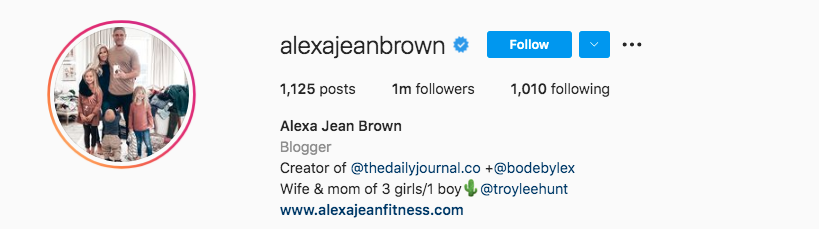 Alexa Jean Brown, Peoria, Arizona, ASV, 1,5M | Fitness Influencers.