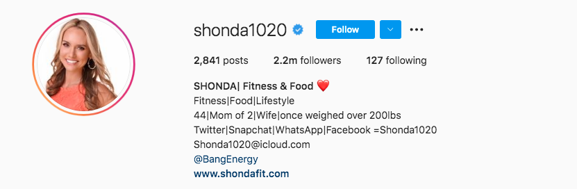 food influencers: Shonda Wagner: 2.2M Followers.