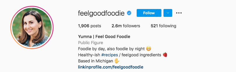 food influencers: Yumna Jawad: 2.2M Followers.