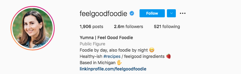 food influencers: Yumna Jawad: 2,2M követő.