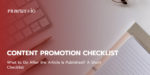 Content Promotion Checklist.