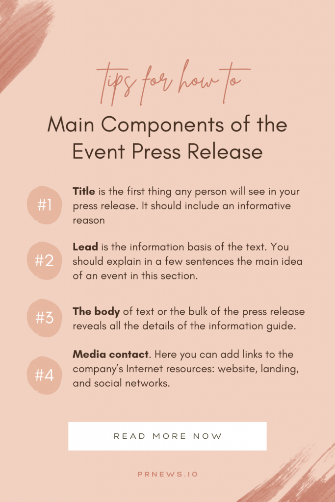 Main Components of the Event Press Release