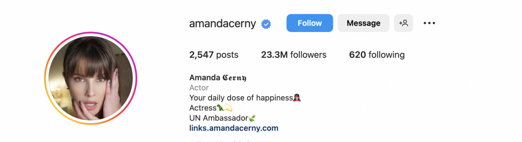 Amanda Cernys instagram.