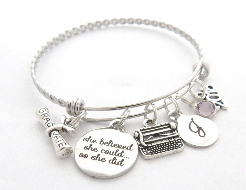 Journalist Graduation Gift-Writers Gift Jewelry-English Degree Bracelet-Gifts for Journalists-Author Gift- Gifts for Editors-Publishers gift
