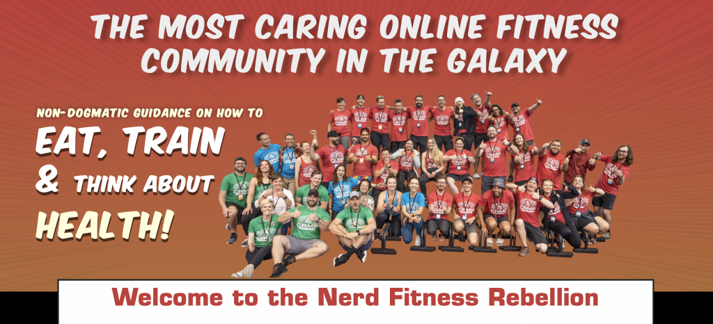 Nerd Fitness blog on health and fitness.