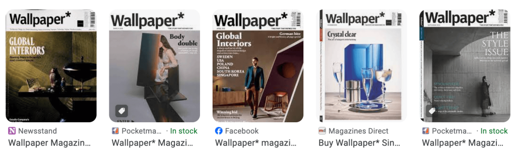 Wallpaper* architecture magazines.