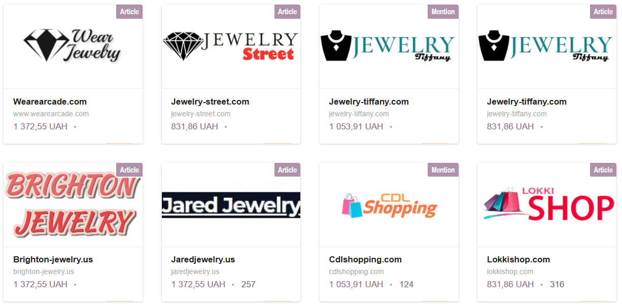 Jewelry Brands Logos