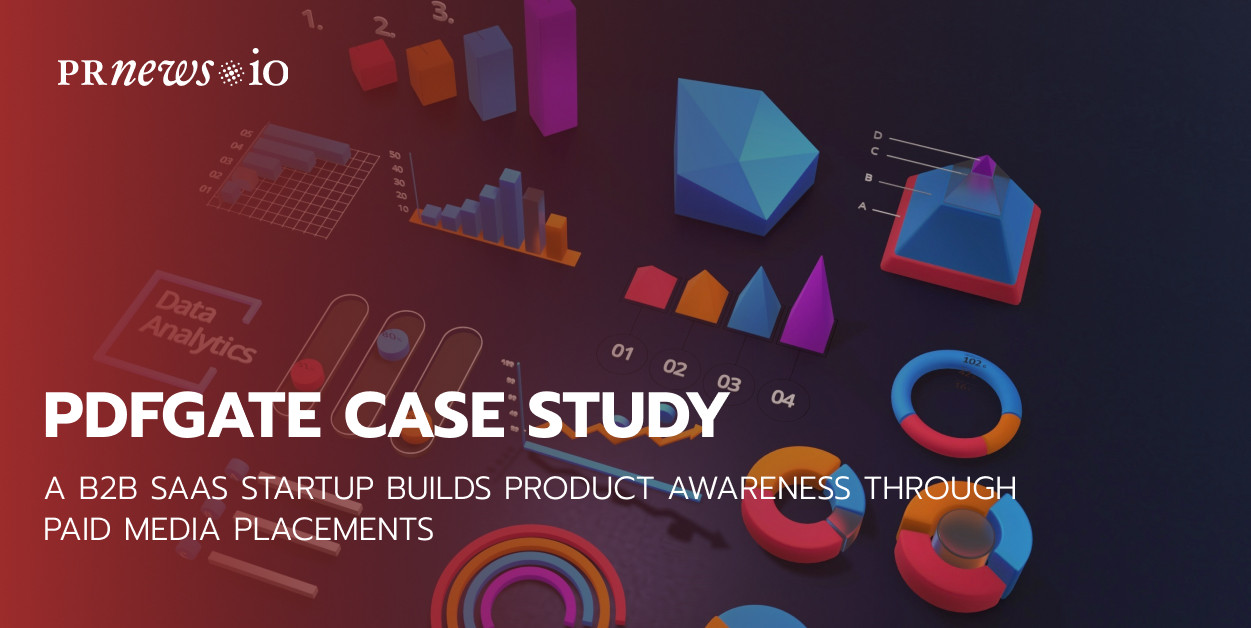 PDFGate SaaS case study illustration showing growth in search visibility through paid media placements