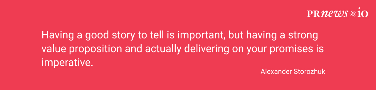 good story is a key to success in PR.