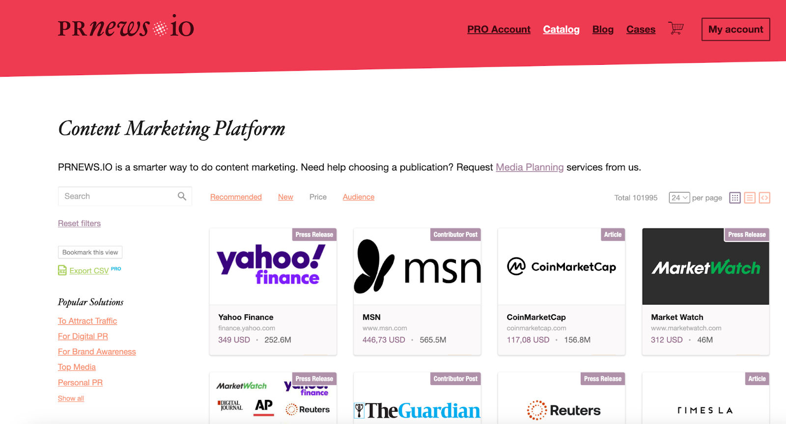 media platforms prnews.io
