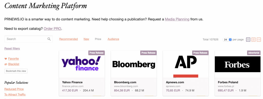 Media Outlets