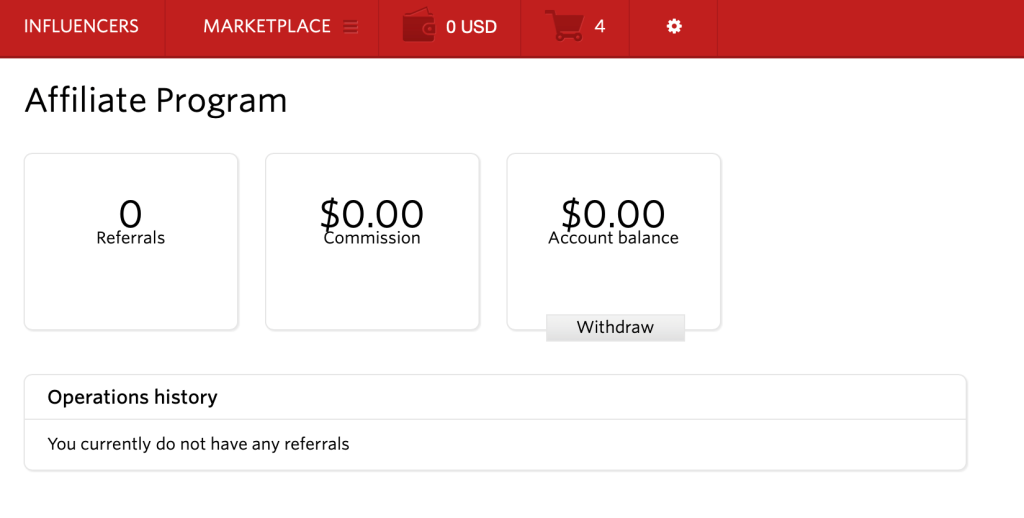 Affiliate Program Stats