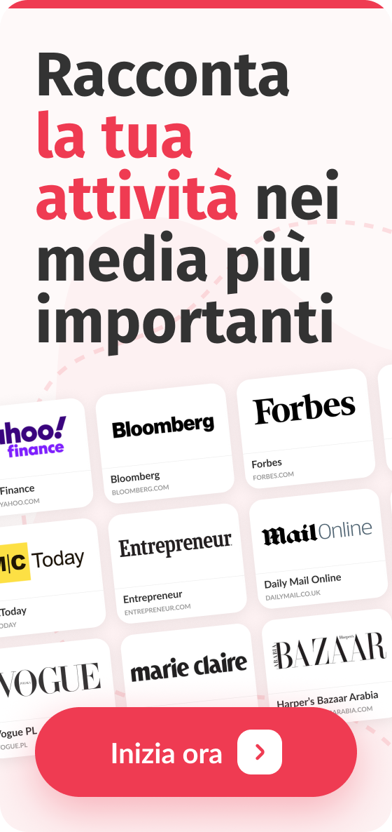Racconta la tua attività nei media più importanti