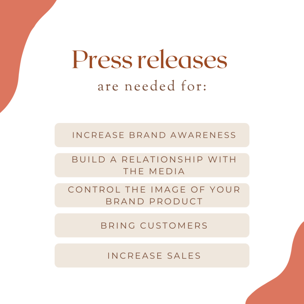 Press releases are needed for