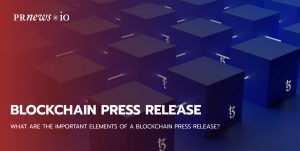 What are the important elements of a blockchain press release?