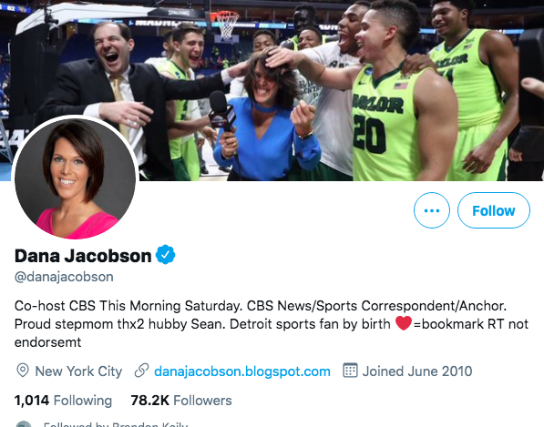 Dana Jacobson is presentator en correspondent voor CBS News en momenteel co-presentator voor CBS This Morning Saturday. 