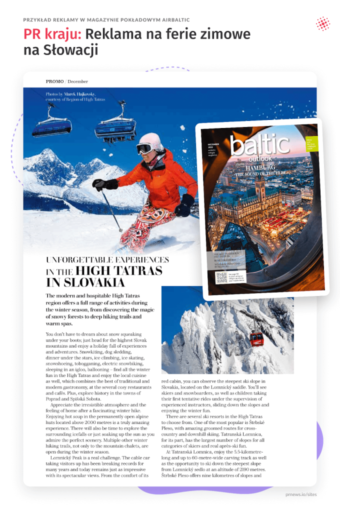 Baltik Outlook Slovakia Tatras Ad