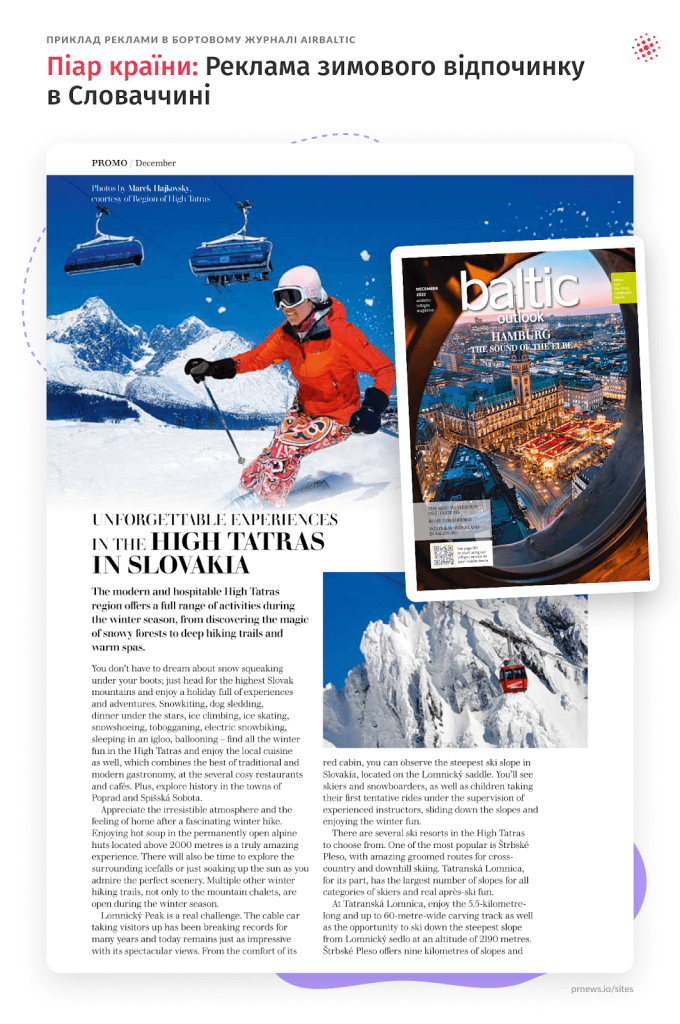 Slovakia winter rest ad