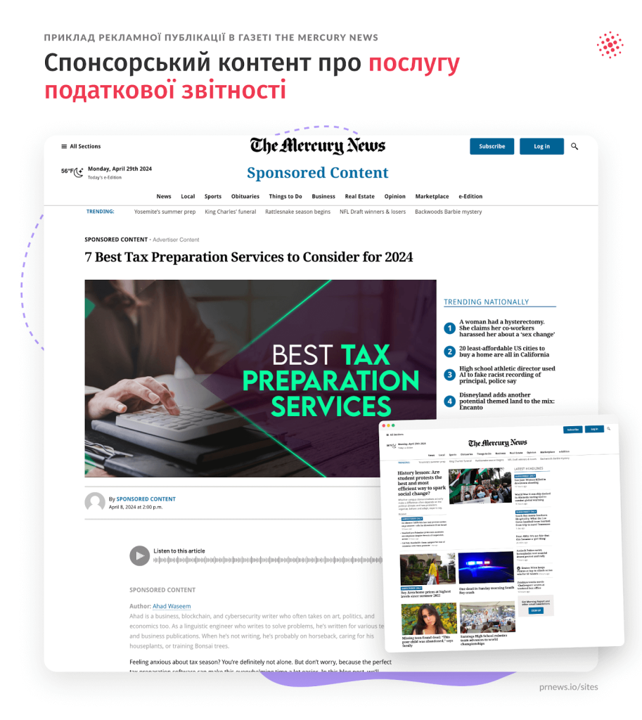 Tax Preparation Services Ad